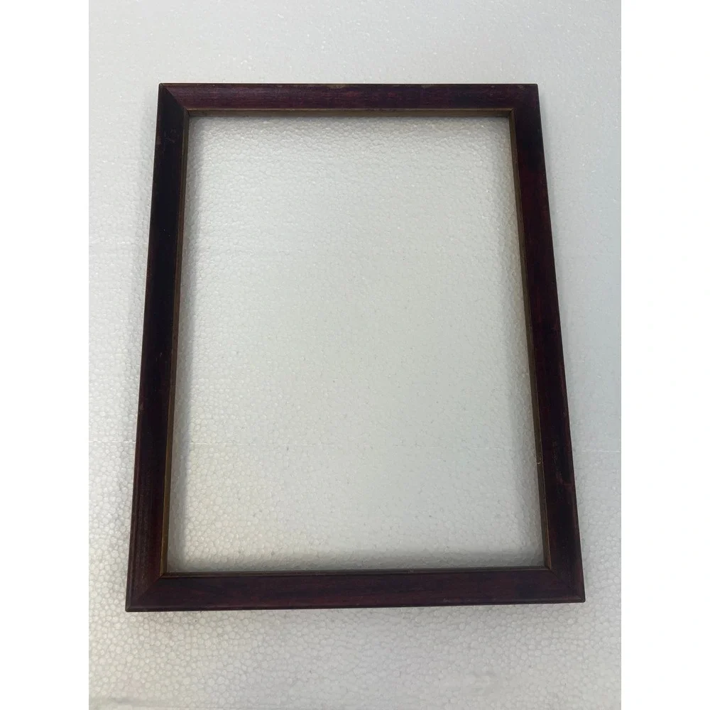 Vintage Carved Cherry Wood Picture Frame Holds 9x12 Art 1980s 1990s Traditional